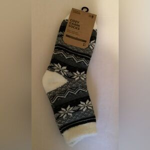 Field & Stream Black and Gray Patterned Socks infused with aloe